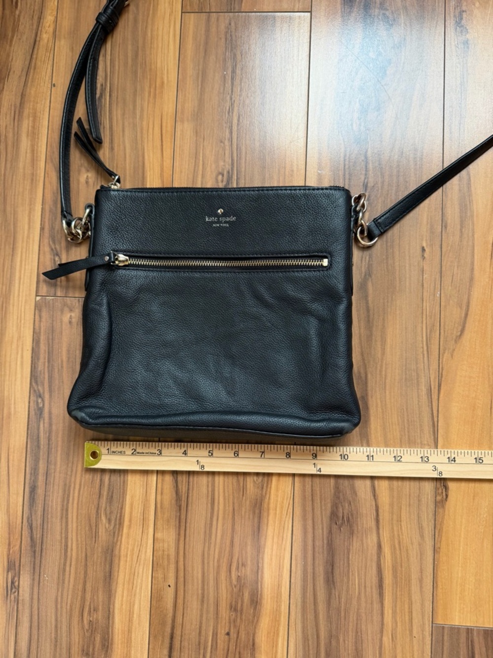 kate spade Black Leather Crossbody with Gold Hardware - Picture 6 of 9